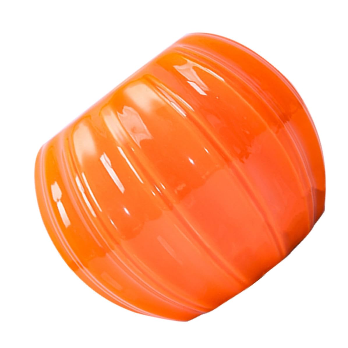 Jarrón de calabaza decorativo cerámica naranja porta flores festivo