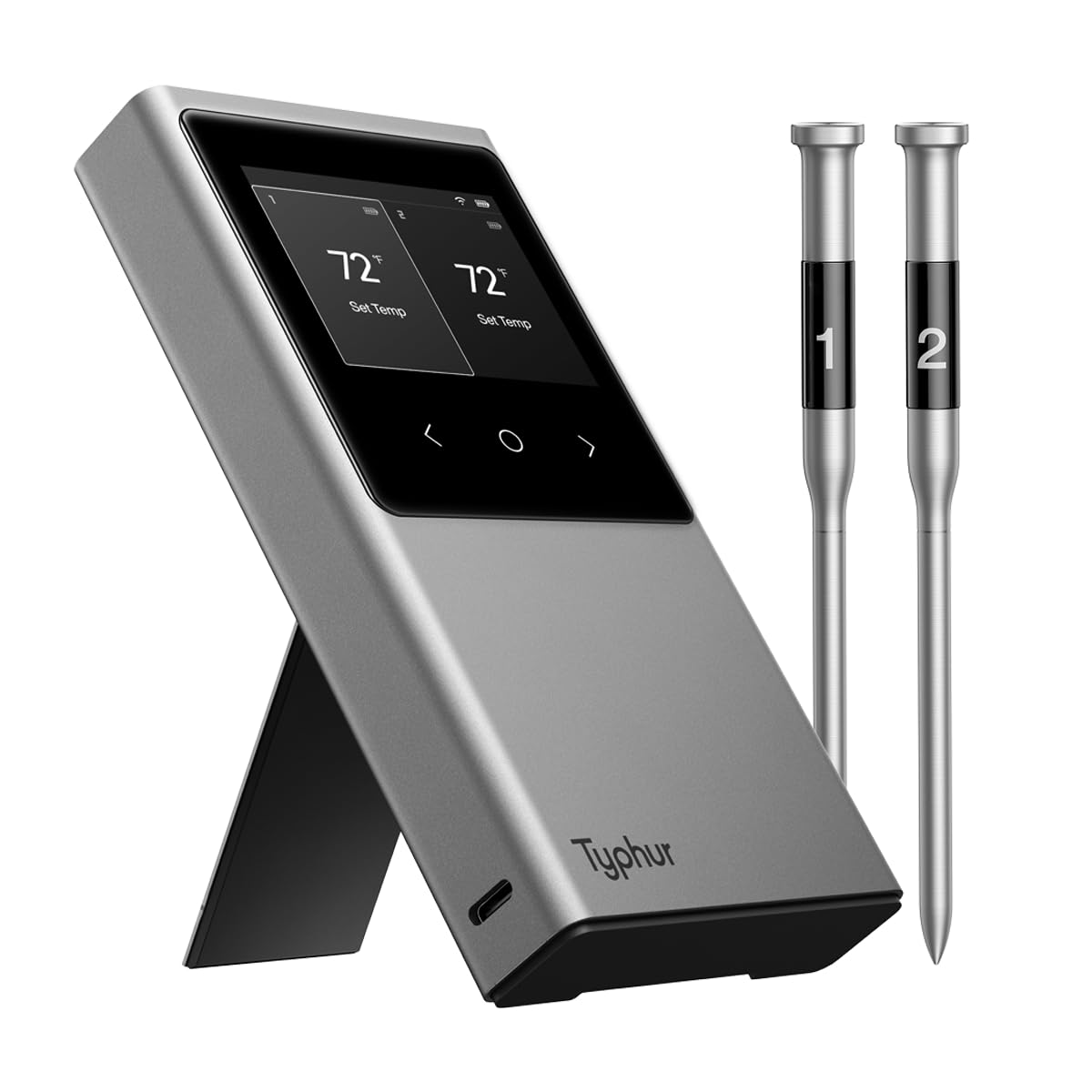 Typhur Sync Dual Gen 2 WiFi Wireless Meat Thermometer, 2 Probes, Smart Base, LCD Display, Unlimited Range, Bluetooth 5.3, Improved Stability, NIST-Certified Accuracy, BBQ, Grill, Smoker, Oven