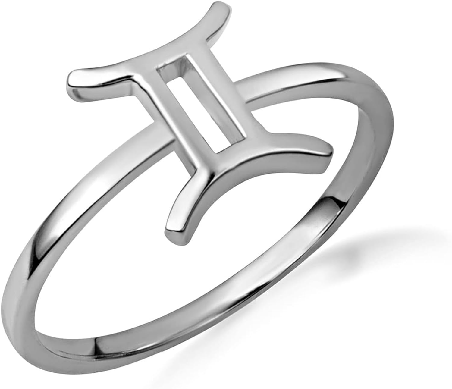 Astrology Jewelry Polished 925 Sterling Silver Women's Personalized 12 Zodiac Astrological Sign Statement Ring - Choice of Zodiac Sign and Ring Size