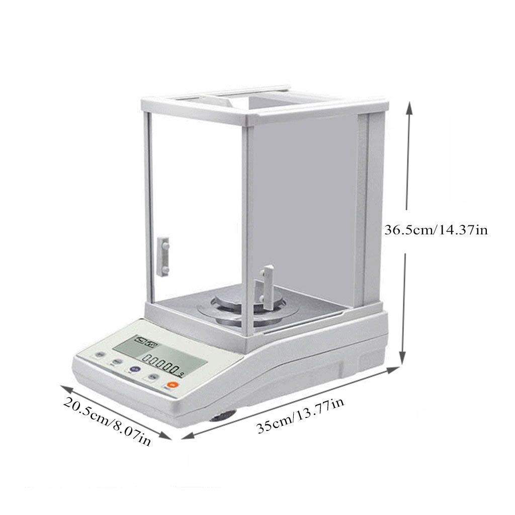 Bilancia da Laboratorio ad Alta precisione, Bilancia Elettronica, conteggio scientifico in Grammi per Laboratorio, gioielleria, Industria, pesatura Aziendale (220g/0.0001g)