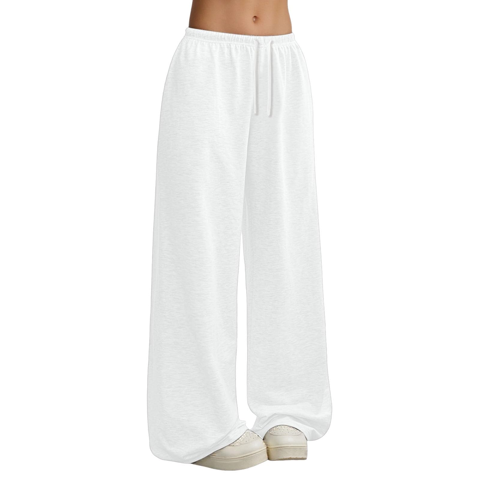 Pantalon ample graphique taille haute pour effacer l'inconfort