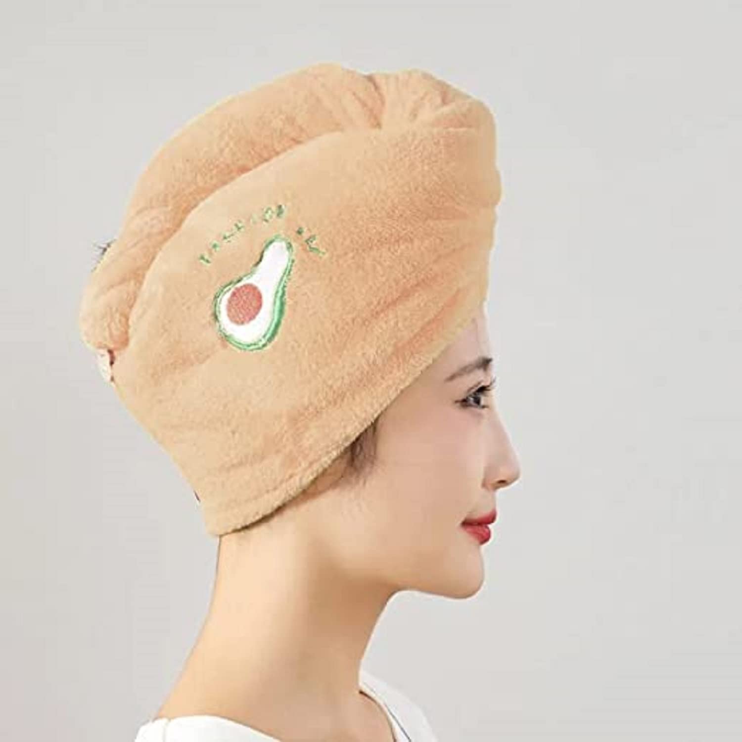 Khillayox Microfiber Womens Plain Pattern Hair Towel Wrap 400 GSM, Absorbent Towel Hair-Drying Bathrobe Magic Hair Warp Towel Super Quick Hair Drying Cap Towel - Yellow (B0DDC9FXTG) Amazon Price History, Amazon Price Tracker