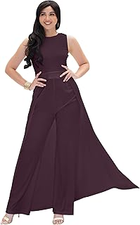 Womens 2025 Sleeveless Flattering Dressy Long Pant Cape Classy Elegant J...