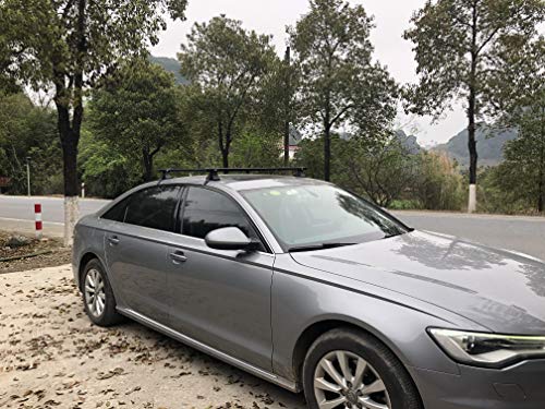 Mph Production 2Pcs 50" (127Cm) Universal Fit Black Aluminum Window Frame Roof Rack Rail Cross Bars Utility Cargo Carrier (2 Pcs) #TOP6