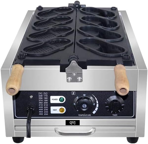 Electric Shoes Shape Waffle Making Machine Non-Stick Coating 4pcs Shoe Shaped Bread Maker Baker Commercial