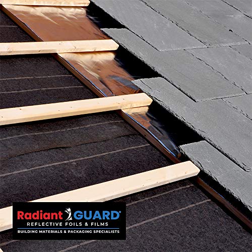 Radiant Barrier Radiantguard Xtreme Heavy Duty Reinforced Attic Foil Insulation 1000 Sq Ft | 48-Inch By 250-Feet Perforated Breathable Radiant Barrier Insulation Roll Reflective Roof Barrier #TOP6