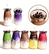 UPFLICK Personalized Boba Candle Birthday Gift Bubble Tea Candle Strong Scent Soy Wax Custom Name...