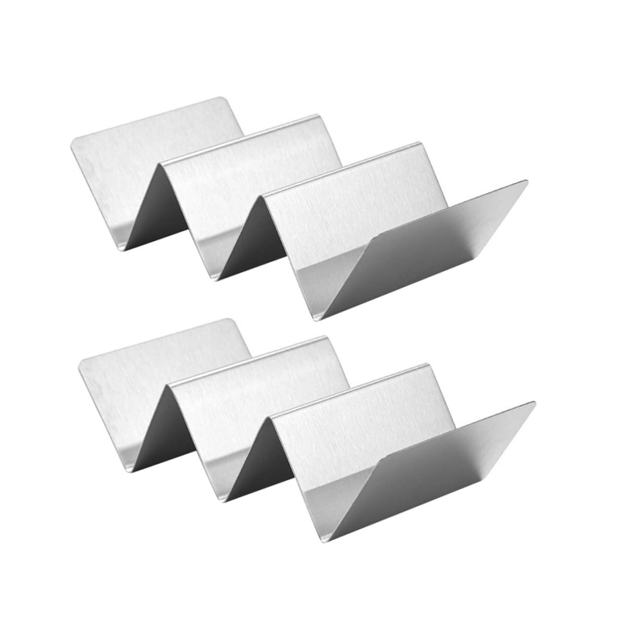 SOLUSTRE 2pcs Stainless Steel Taco Bar Decorations Rack Set Taco Holder Set Rack for Burritos Sandwiches