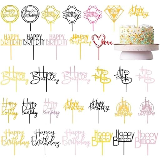 30 Piezas Happy Birthday Cake Topper Adornos Acrílicos para Pasteles Decoración Tartas Cumpleaños Toppers de Pastel Feliz Cumpleaños Decoracion Tarta Adornos de Cupcakes | Ya disponible en tu tienda friki favorita! En mundofriki.es! 30 Piezas Happy Birthday Cake Topper Adornos Acrílicos para Pasteles Decoración Tartas Cumpleaños Toppers de Pastel Feliz Cumpleaños Decoracion Tarta Adornos de Cupcakes | Ya disponible en tu tienda friki favorita! En mundofriki.es!