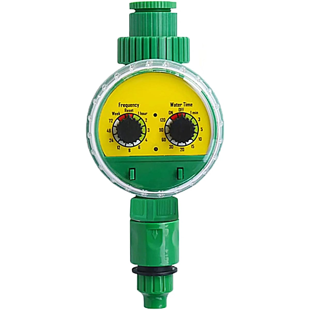 Manguera de riego automática electrónica exterior, plástico verde, para jardín, con temporizador