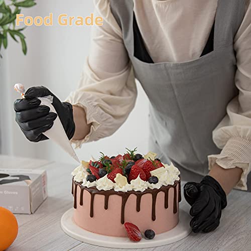 Black Disposable Vinyl Exam Gloves Latex Free Powder Free for Household Cleaning, Food Service, Tattoo, Painting, Patient Care, Pet Care, Law Enforcement, 100 Count, Medical Grade, X-Large - Image 5