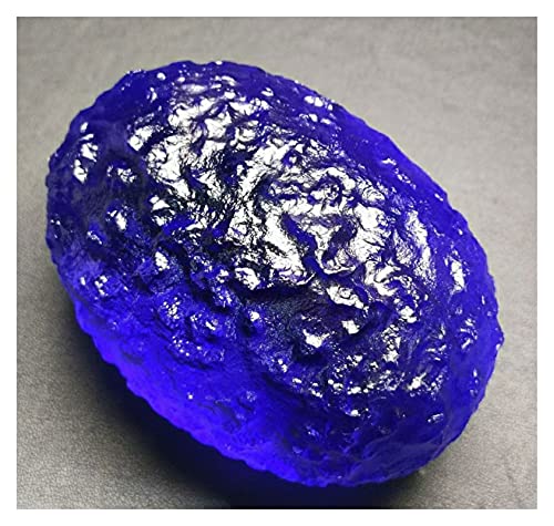 Verre d'impact de Moldavite tchèque bleu authentique JCAKES 40-50g
