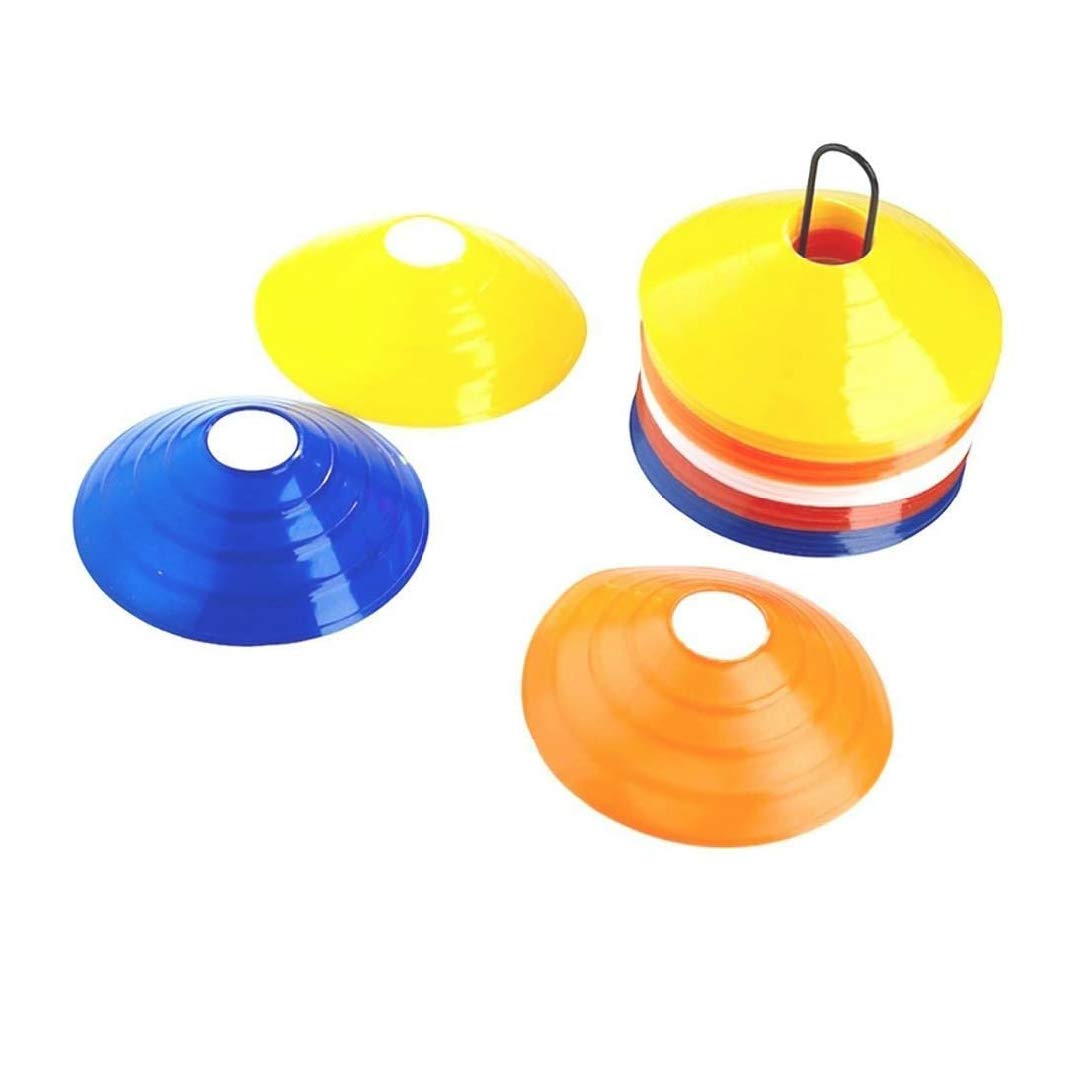Sports Agility Training Space Soccer Ground Marker Cone - Multicolour | for Football, Cricket, Track and Field Sports (1.5 inch, Pack of 50)-picture-15