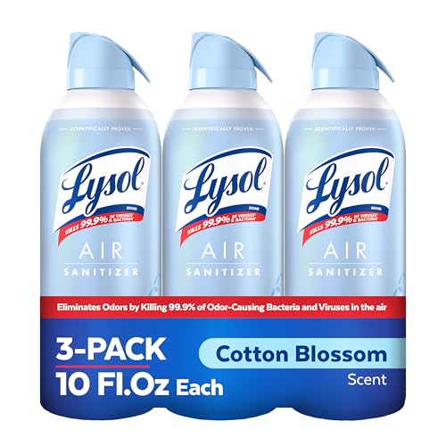 Lysol Air Sanitizer Spray with Odor Eliminator, 10oz, 3 cans