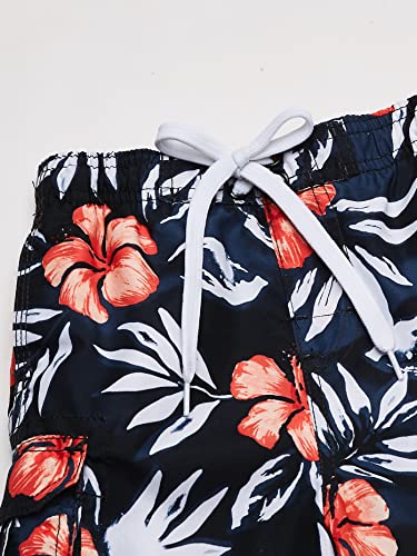 Image of Kanu Surf Boys' Dominica Floral Quick Dry Beach Board Shorts Swim Trunk