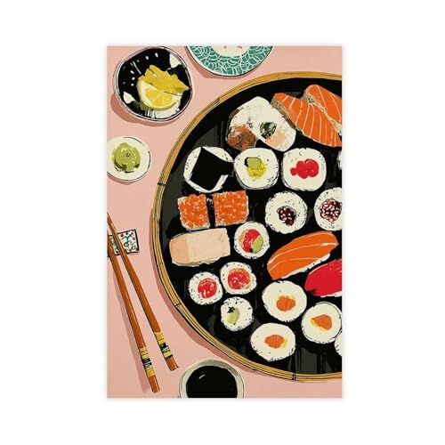 Tableau cuisine japonaise pour habiller un mur vide, impression grand format