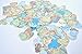 Vintage World Atlas/Map Heart Confetti - 275+ ct. Party Decoration. 1.5
