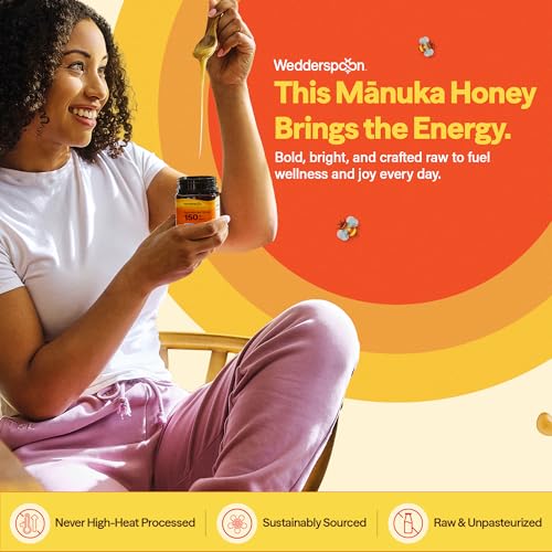 Image of Wedderspoon 100 Percent Raw Premium Manuka Honey, 249.47g