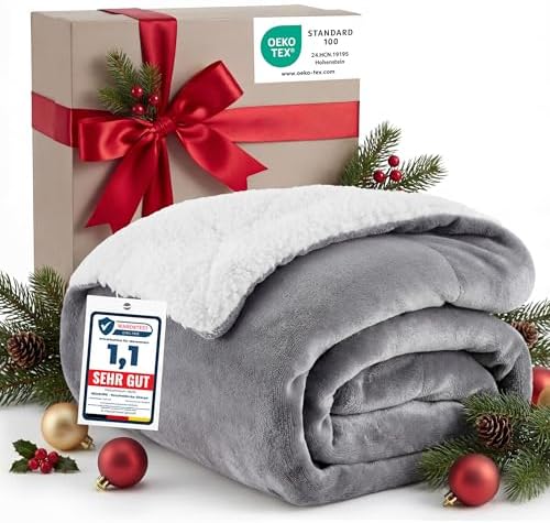 BEDSURE Kuscheldecke - Warm Sherpa Wolldecke & Sofadecke, Flausch...
