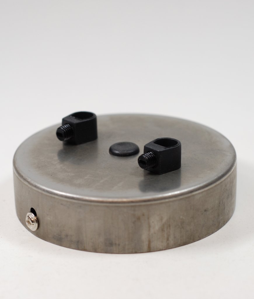 Vendimia Lighting Co. 2 Point Outlet Ceiling Rose | Raw Steel