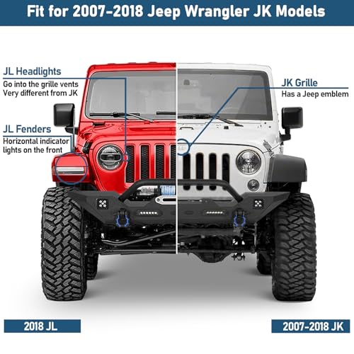 Estribos laterales en acero para Jeep JK Wrangler 2007-2018 miniatura 2
