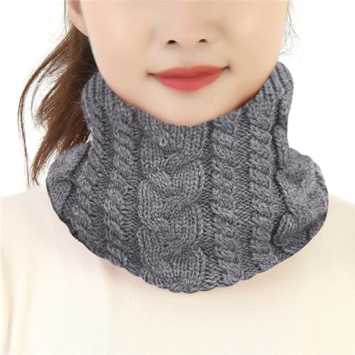 TINAYAUE Unisex Beheizter USB-Schal Warmer Winterschal verdickter Plüsch Halswärmer Weicher Strickschal Winddicht Nackenwärmer Gestricktes Halstuch für Radfahren, Wandern, Reisen, Bergsteigen