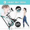 Afully Indoor Exercise Bikes Stationary Fitness Bike Upright Cycling Bikes Belt Drive Home Bicycles with Adjustable Resistance, LCD Monitor&Phone Holder Quiet for Home Cardio Workout