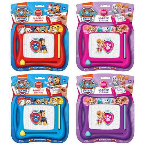 JA-RU PAW Patrol Magic Draw Magnetic Drawing Pad (1 Unit for Girls) Drawing Kids Board Car Trip Toys. Mess-Free Small Write Board Skye, Liberty, Everest. Creative Activities, Dining & Travel. 7500-1B