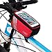 YMYGCC Borse da Telaio da Bicicletta Borsa Bicicletta Ciclismo Accessori Impermeabile Touch Screen MTB Tubo della Parte Anteriore Bagagli Mountain Road Bike Bag 64 (Color : Red)