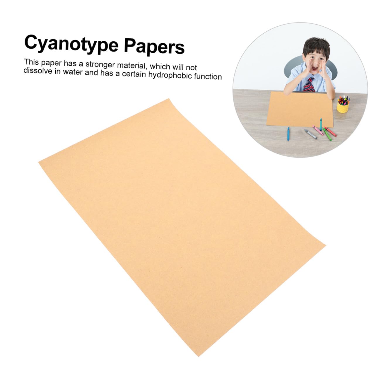 VILLFUL 100 Pcs Papier Kraft A4 Cartons D'écriture Soi-même pour Garçon et Filles Surface Lisse Texture Dessin Pratique Artistique