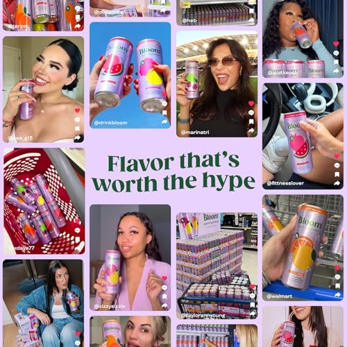 Image of Bloom Nutrition Sparkling Energy Drink - Natural Caffeine, Zero Sugar, 180mg Caffeine - Antioxidant-Rich w /Green Coffee Bean, Green Tea Extract, Prebiotics - Cherry Lime - 12oz 12 pk
