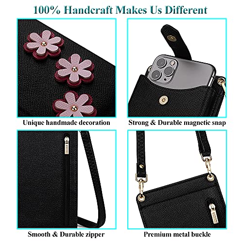 Image of Peacocktion Small Crossbody Cell Phone Purse for Women, Lightweight Mini Small Crossbody Bags for Women with Card Slots