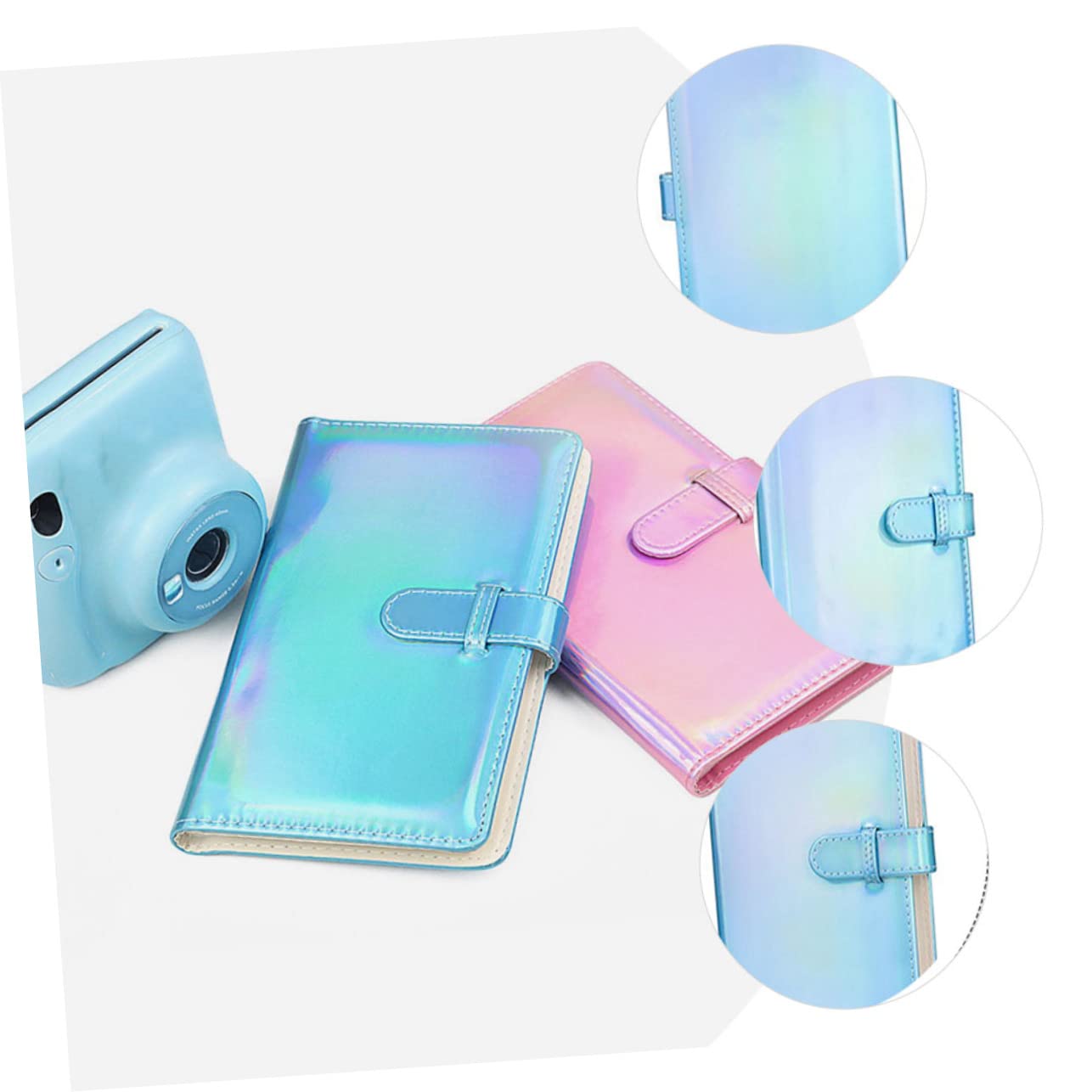 HOOTNEE Picture Album Photos Book Shiny PU Cover for Family Travel Wedding Memories Lightweight Holds Pictures for Keepsakes