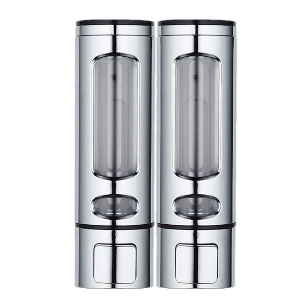 Einfacher/doppelter 400 ml Seifenspender Wand-Duschbad Shampoo-Spender Flüssiger Seifenbehälter Badezimmer Waschraumzubehör Galvanisiert Zwei