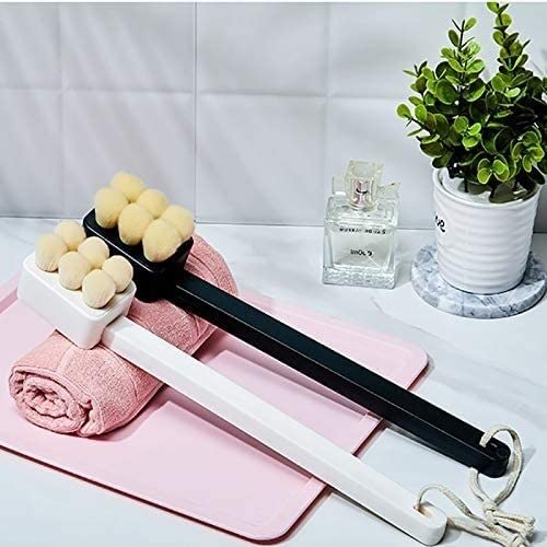 Depurador de baño, esponja de ducha, cepillo corporal, esponja vegetal, ducha, esponja corporal, ducha de esponja, exfoliante, pelota de baño, mango largo, cepillo de baño de pelo suave, toalla de bañ
