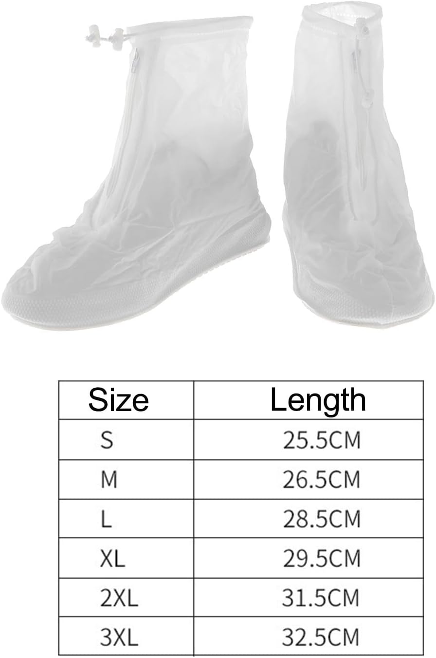 4X Rain Shoe Covers, Waterproof Shoe Covers, Shoe Protectors Rain Overshoes for Cycling