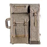 Transon Art Portfolio Case Artist Backpack Canvas Bag Large 26” x 19.5” Khaki Color