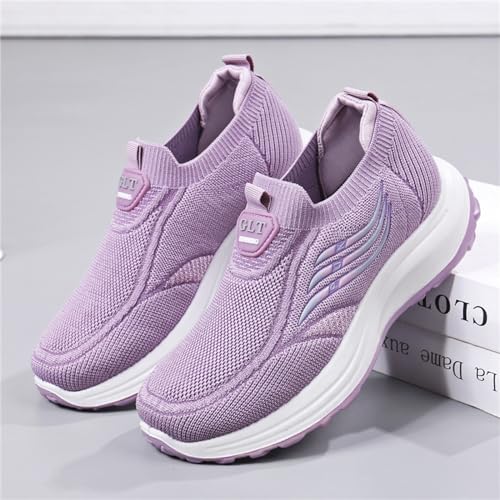 Chaussures d'athlétisme femme violettes 40 EU baskets de marche légères - 3