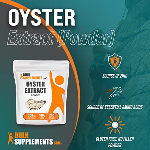 Bulksupplements.com Oyster Extract Powder - Dietary Supplement, Source Of Zinc & Protein - Gluten Free - 500Mg Per Serving, 200 Servings (100 Grams - 3.5 Oz) #TOP2
