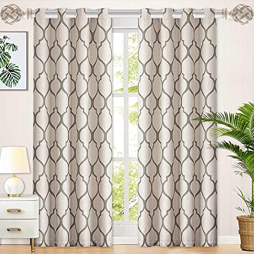 Ycolnaefllr 4Pcs Netted Curtain Rod Finials For 1 Or 7/8 Inch Curtain Rods, M6 Screw Rod Finials ,Weathered White #TOP7