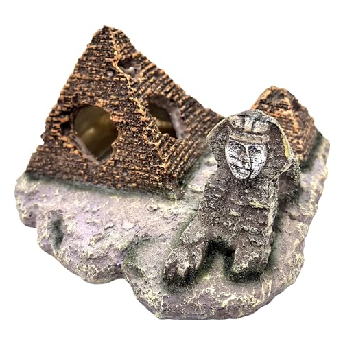 Image of M2cbridge Aquarium Decor Castle Shipwreck Ornament Underwater Landscape(Egyptian Pyramid)