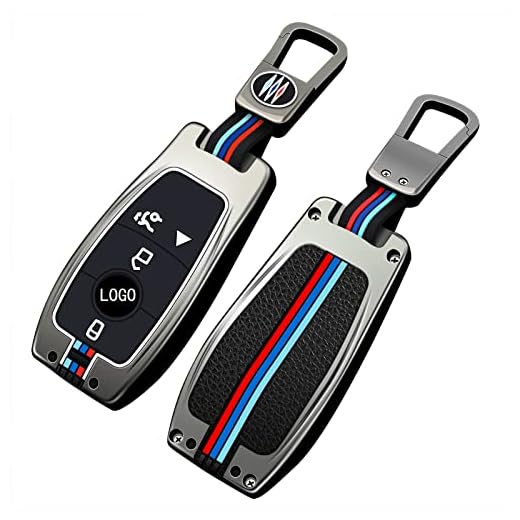 Bilnyckelfodral, zink legering bil nyckelfodral skydd, TPU knapp skyddsskal för M-ercedes B-ENZ A B C E S R G M GL SL GLA GLC GLE GLS SL SLK CLS SLK SLR CL ML AMG klass (B)