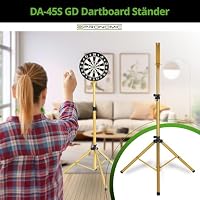 Pronomic DA-45S GD Ständer für Dartscheibe - Dartboard Halterung - Dartständer aus goldfarbenem Stahl - stufenlos höhenverstellbar - Gold – Ansicht 2