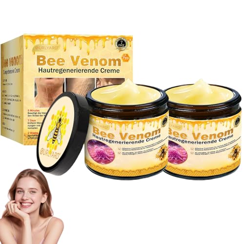 Ourlyard Bienengift Pro Umfassende Creme Professionelle bienengift Therapie Creme Ourlyard Bee Venom Hautregenerierende Creme bienengift cremes Bienengiftsalbe für alle Hauttypen (2 Stück)