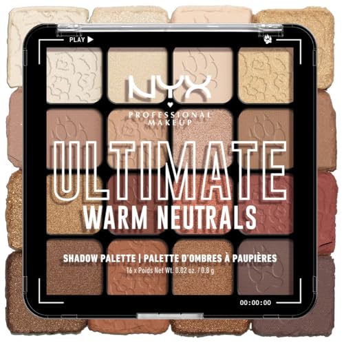 NYX Professional Makeup Lidschattenpalette mit 16 Farbtönen, Intensives und langanhaltendes Finish, Vegane Formel ohne...