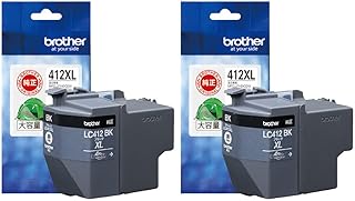ブラザー工業 LC412XLBK 純正 インクカートリッジ( ブラック )2本セット MFC-J7100CDW MFC-J7300CDW 対応