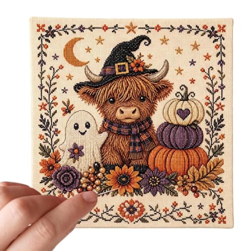 Juegos de bordado para adultos diseño de Halloween y costura navideña