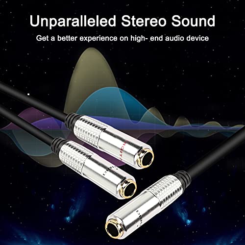 Cable divisor audio Jack 6.35mm 1/4 TRS Y 0.5 m miniatura 3
