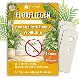 Futeco® – Florfliegenlarven gegen Blattläuse und Wollläuse, Spinnmilben, Thripse & Co. - Karten zum einfachen Aufhängen - 5 Karten für 5 Pflanzen - starke Wirkung bei Zimmer- und Zierpflanzen uvm.