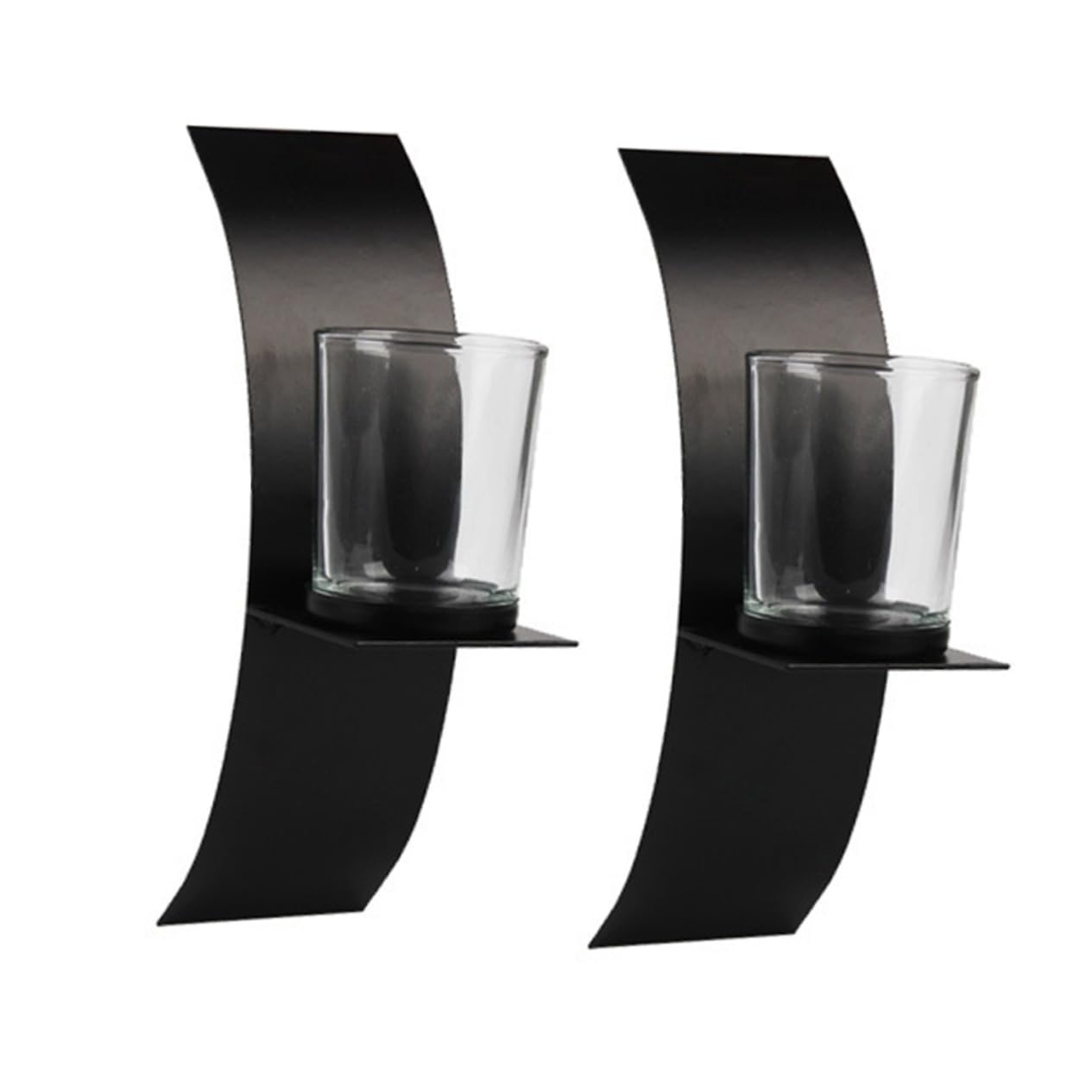 OUNONA Modern Wall Decor Candle Holders 2 Pack Iron Candle Bracket Decor Retro Style for Dining Living Room